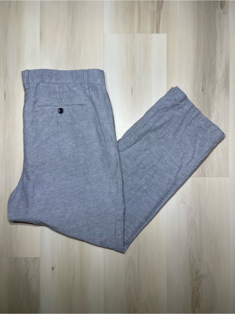 Banana Republic Linen Blend Chino Men’s Sz 35X30 Grey Kentfield Straight Leg